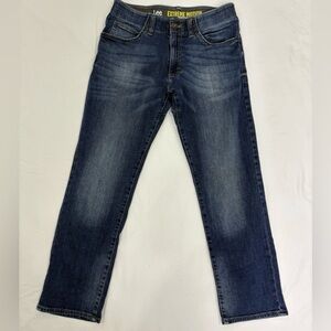 🏆Lee Jeans Men’s 32x30 Blue Straight Leg Tapered Stretch Extreme Motion Denim
